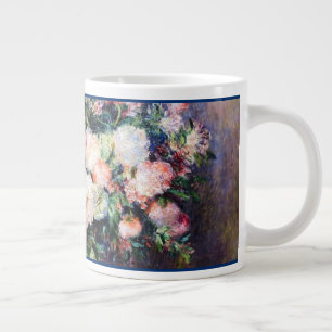 Floral Pattern Flowers Red Pink White Foliage Large Coffee Mug