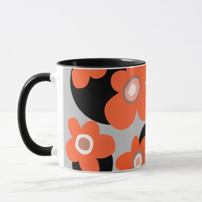 Floral pattern giant coffee mug (Left)