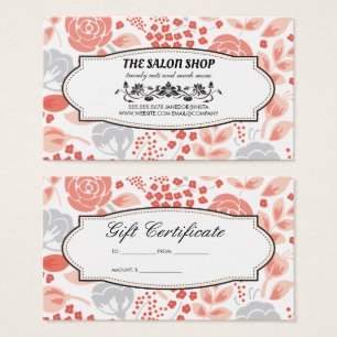 Floral Pattern Gift Certificate