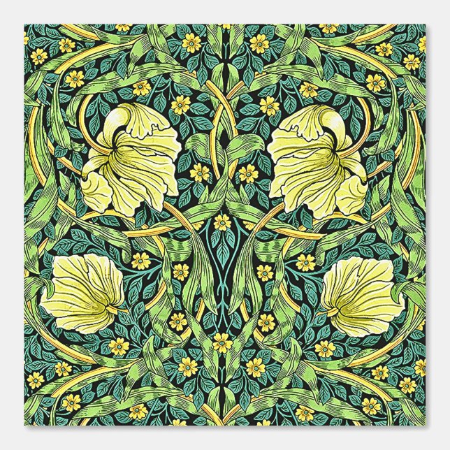 Floral Pattern Golden Tulip Pimpernel and Foliage  Wallpaper (Front)