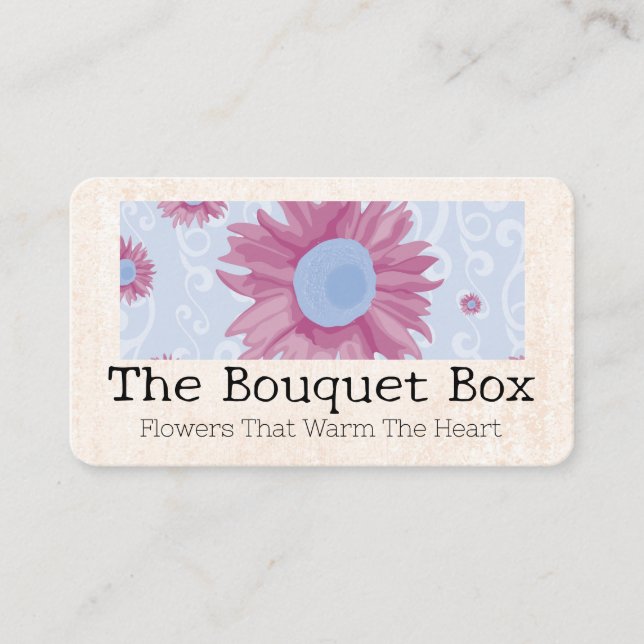 Floral Pattern Graphics Business Card (Front)