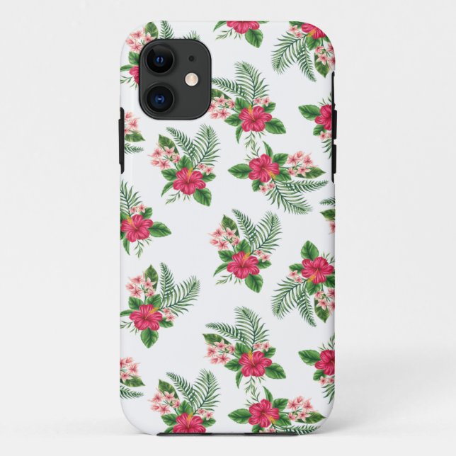 Floral-pattern-green-rose Case-Mate iPhone Case (Back)