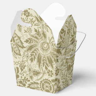 Floral Pattern Green Sage Antique Damask Favour Box