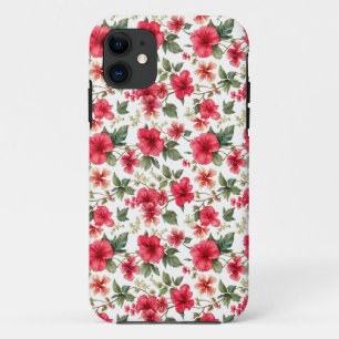 Floral Pattern Hibiscus Flowers iPhone 11 Case
