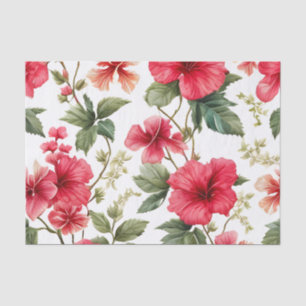 Floral Pattern Hibiscus Flowers Tissue Paper