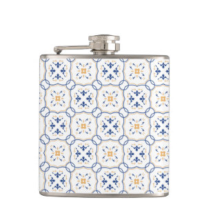 Floral Pattern Hip Flask
