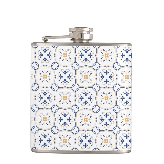 Floral Pattern Hip Flask (Front)