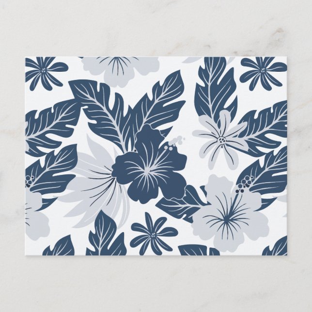 Floral pattern holiday postcard (Front)