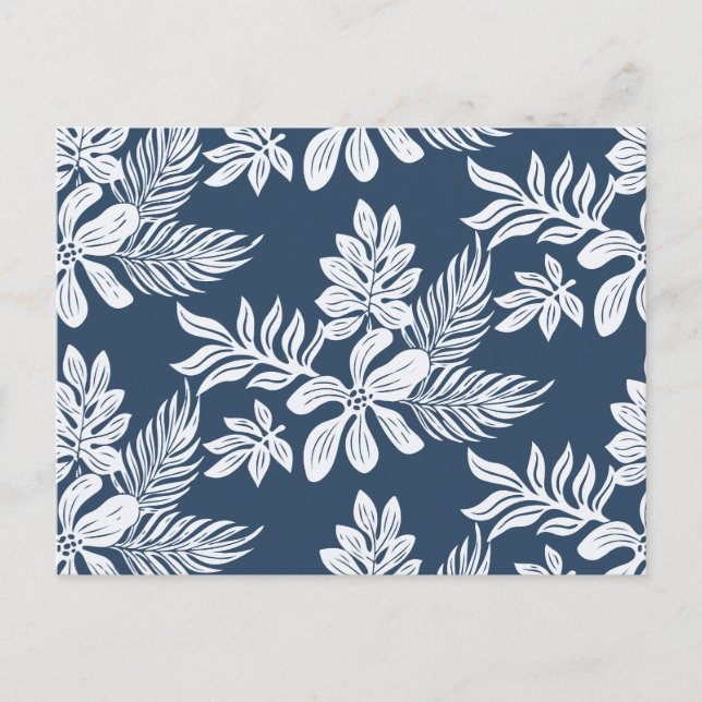 Floral pattern holiday postcard (Front)