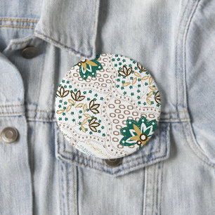 Floral Pattern Home Decor 10 Cm Round Badge