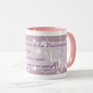Floral Pattern I Txt Overlay I Your Text I Esp Mug