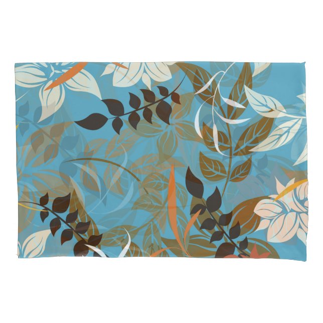Floral Pattern Illustration: Seamless Vintage Back Pillowcase (Front)