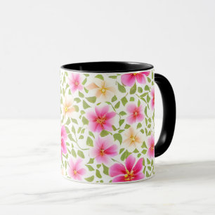 Floral Pattern Impatiens Flowers Mug