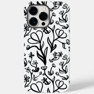 Floral Pattern in Black and White Case-Mate iPhone 14 Pro Max Case