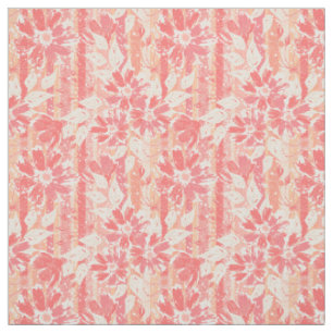 Floral pattern in fashionable peach shades.  fabric