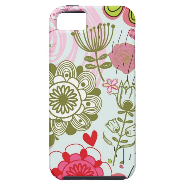 Floral pattern in retro style 2 Case-Mate iPhone case (Back)