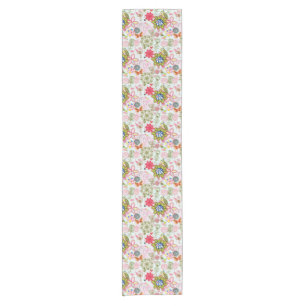 Floral pattern in retro style 2 short table runner