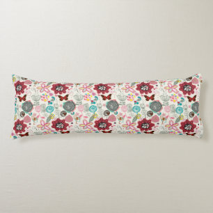 Floral pattern in retro style 5 body cushion