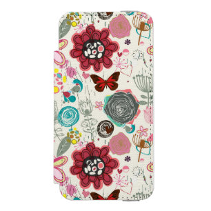 Floral pattern in retro style 5 incipio watson™ iPhone 5 wallet case