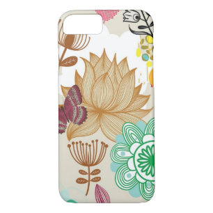 Floral pattern in retro style iPhone 8/7 case