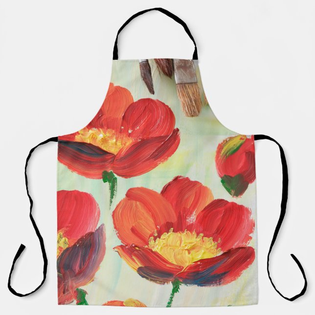Floral pattern in the form of abstraction. Designe Apron (Front)