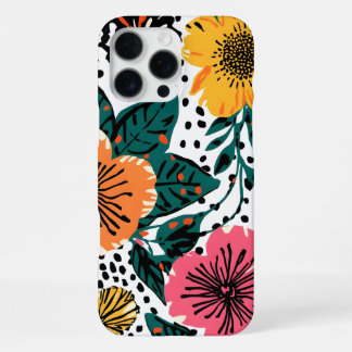 Floral pattern iPhone 16 pro max case