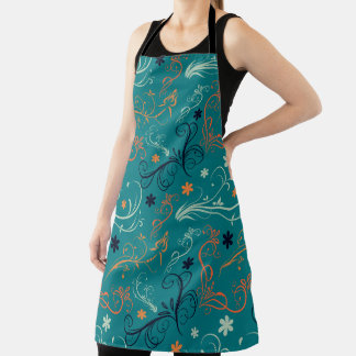 Floral Pattern Kitchen Style Apron