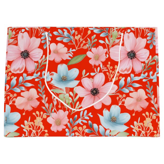 floral pattern large gift bag (Front)