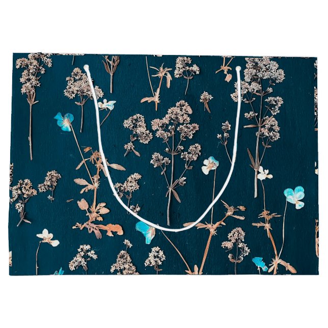Floral Pattern Large Gift Bag (Back)