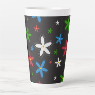 Floral Pattern Latte Mug