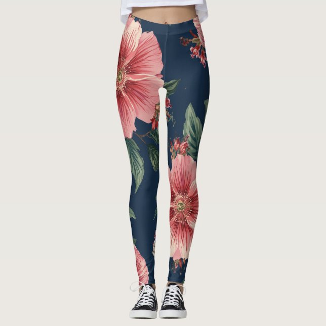 Floral Pattern  Leggings (Front)