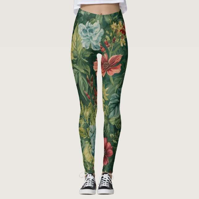 Floral Pattern  Leggings (Front)