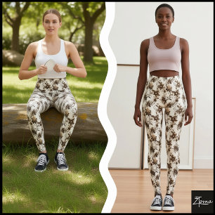 Floral pattern leggings