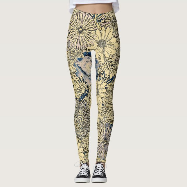Floral Pattern  Leggings (Front)