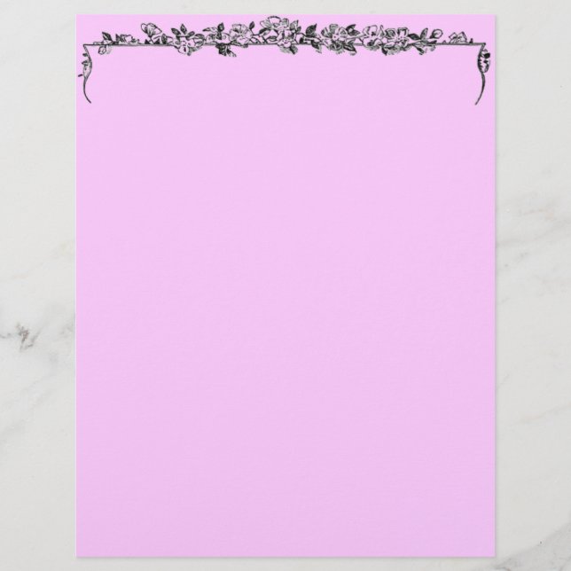 Floral Pattern Letterhead (Front)