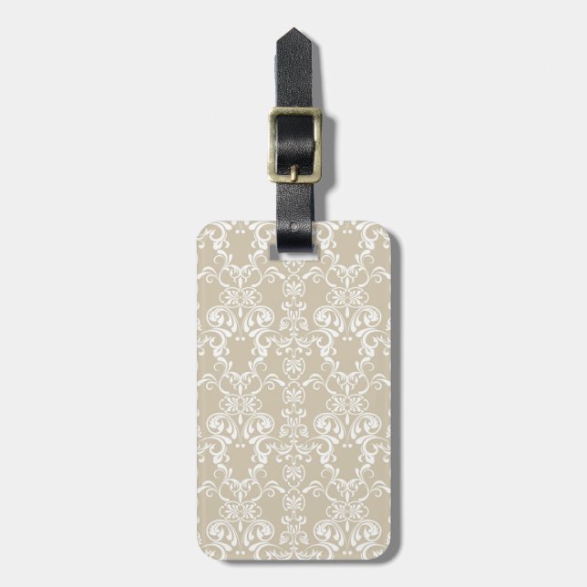 Floral Pattern Luggage Tag (Front Vertical)