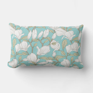 Floral Pattern Lumbar Cushion