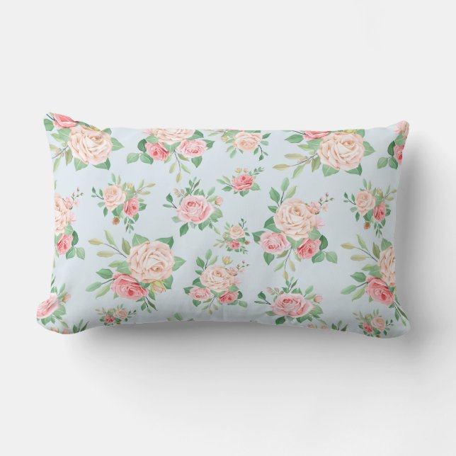 Floral Pattern Lumbar Cushion (Front)