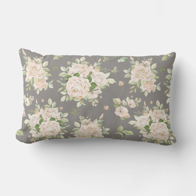 Floral Pattern Lumbar Cushion (Front)