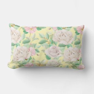 Floral Pattern Lumbar Cushion