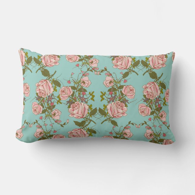 Floral Pattern Lumbar Cushion (Front)
