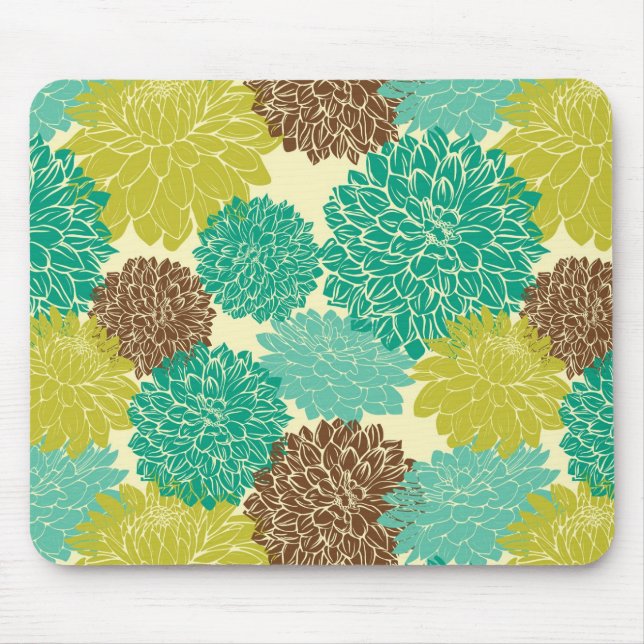 Floral Pattern Mouse Pad (Front)