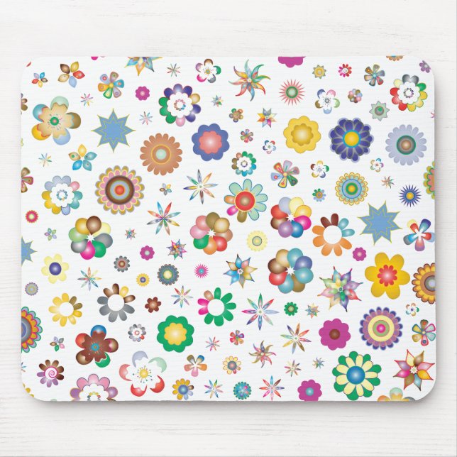 Floral Pattern Mouse Pad (Front)