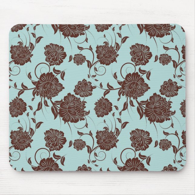 Floral Pattern Mouse Pad (Front)