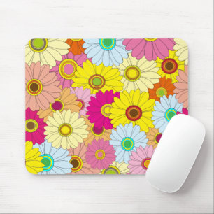 floral pattern mouse pad