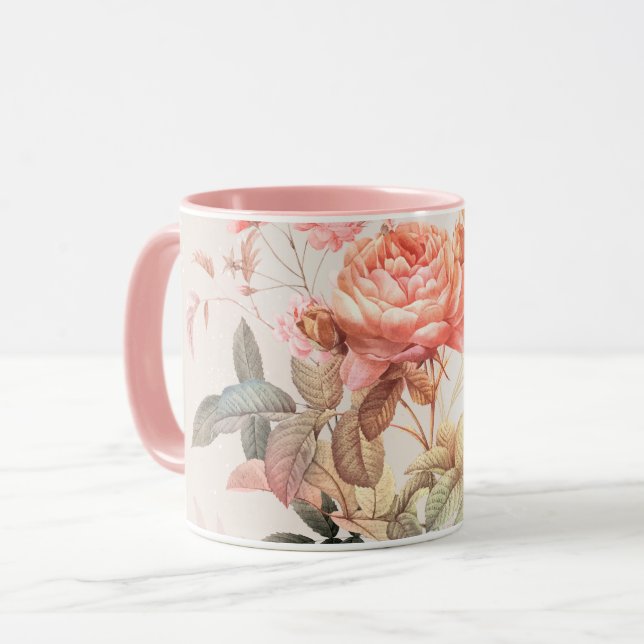 floral pattern mug (Front Left)
