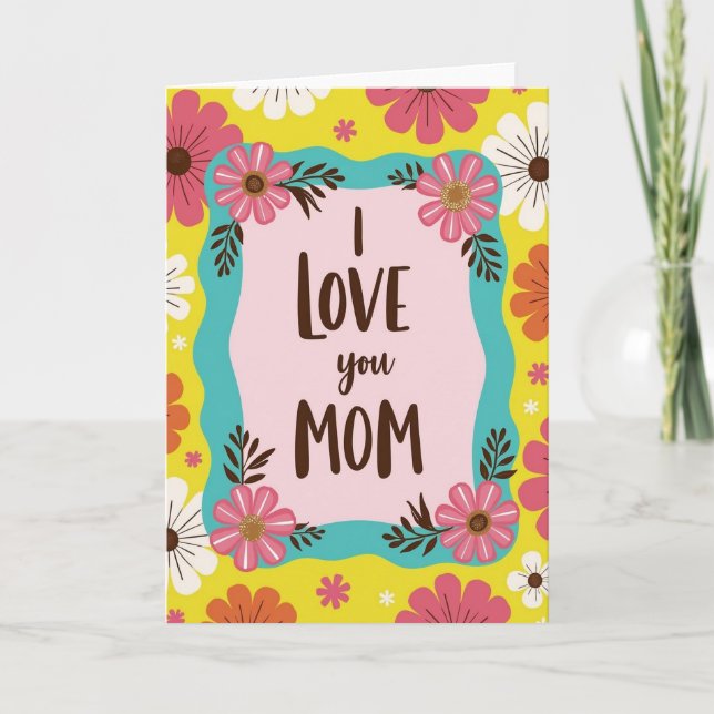 Floral Pattern Mum Card (Front)