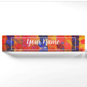 Floral pattern nameplate