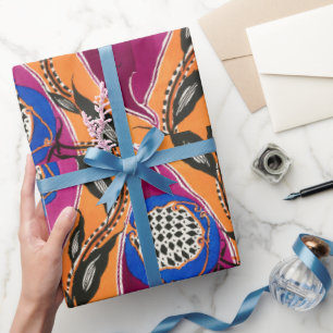Floral pattern oriental Samarkande Wrapping Paper