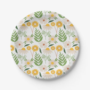 Floral Pattern Paper Plate